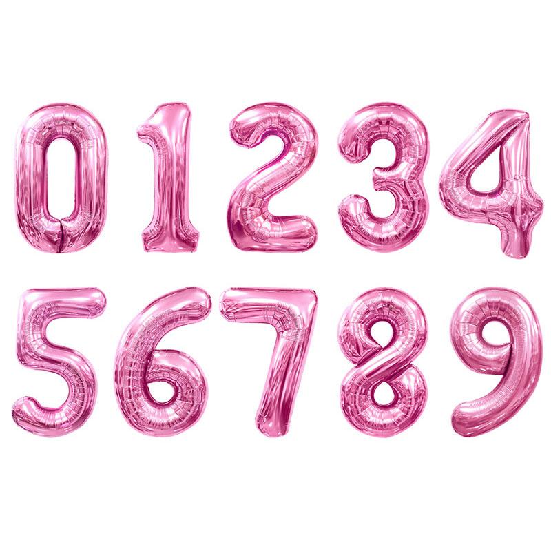 32inch Birthday Foil Number Balloons Big Red Blue Pink Silver Gold Kids Birthday Wedding Baby Shower Party Decor Digital Globos