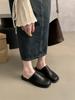 Fashion 2024 Summer Women Shoes Mules Shoes for Women Square Toe Slippers Women Chunky Heel Cover Toe Slippers Shoes Zapatos De Mujer