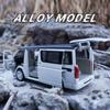 1/32 Toyota Hiace MPV Zliatina zinku Model auta Hračky Odliate dodávky Simulované obchodné vozidlá Svetelné Zvukové Hračky Pre Chlapcov Narodeninové Darčeky