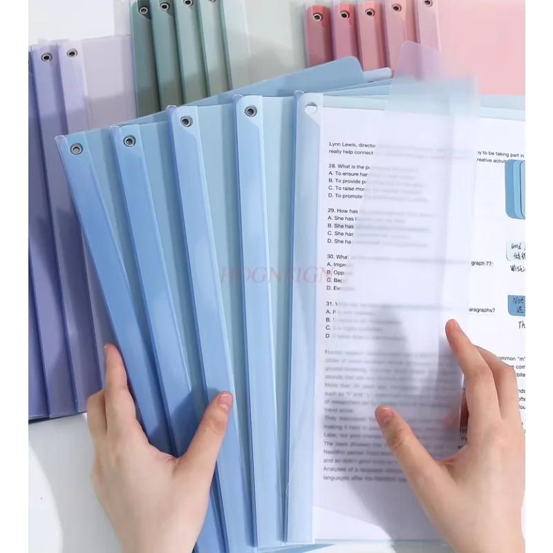 5pcs Rotating pull rod clip A4 folder side opening test paper clip data storage archive clip