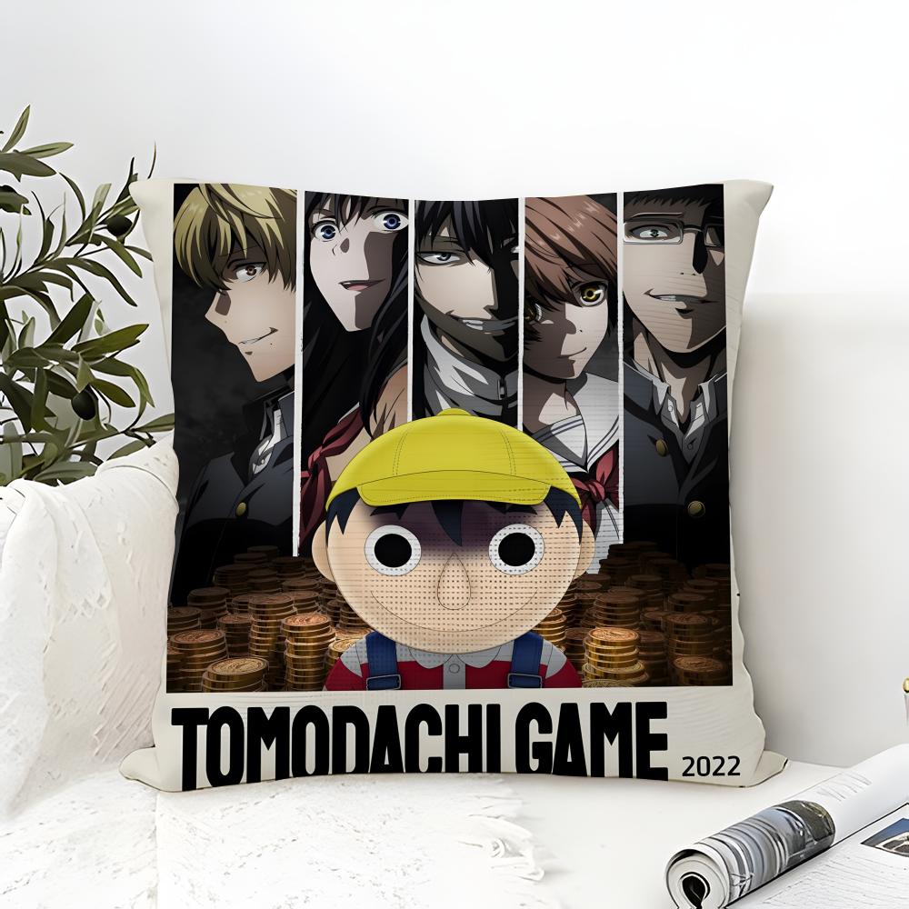 Classic Comic Anime T-Tomodachi Game 2 Pillow Case Linen Pillow Case Sofa Home Decor Cushion Cover Cushion Cove