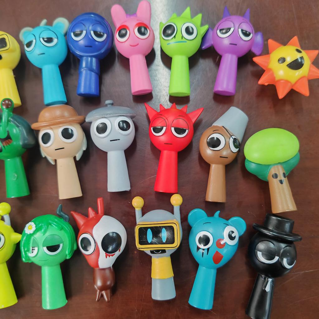 6 stuks 4,5 cm Grappige Sprunki Figuren Model PVC Sprunki Game Actie- & Speelfiguren