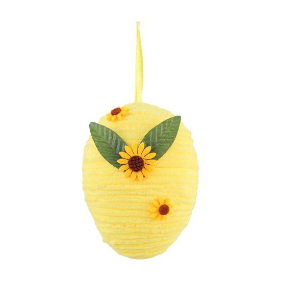 Yousheng Easter Egg Hanging Ornament DIY Crochet Easter Egg with Sunflower for Easter Basket Stuffer Holiday Party Tree Decor