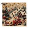 Christmas Faux Pearl Painting Kit DIY Art Kit, Beads Craft for Festive Wall Decor Making Adults, Beginners, Cute Santa Tree Elk Gem Bead Home