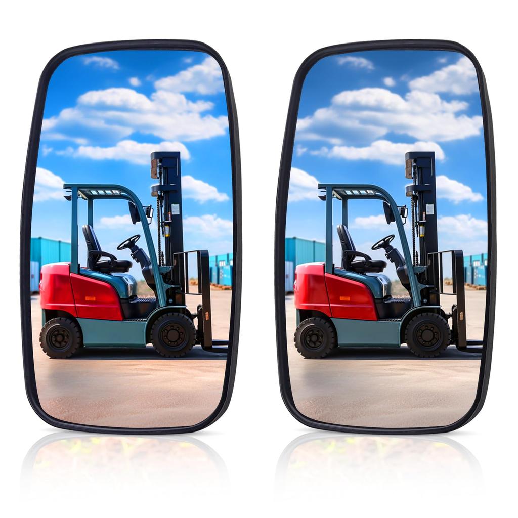 Universal Forklift Rearview Tractor Side Mirrors Convex Glass Forklift Rearview Mirrors for Dump Fishing Mirrors, - Wide-Angle Excavators, Trucks,