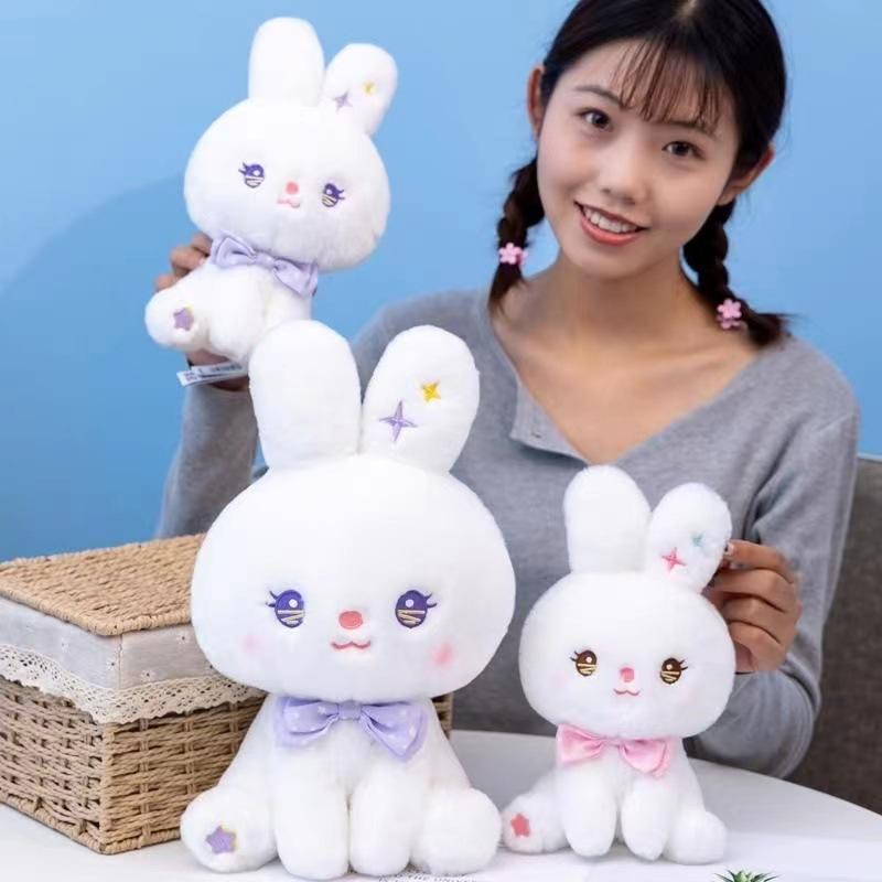 Rabbit Plush Toy Girl Ragdoll Children Girl Sleeping Large Throw Pillow Cute Star Rabbit