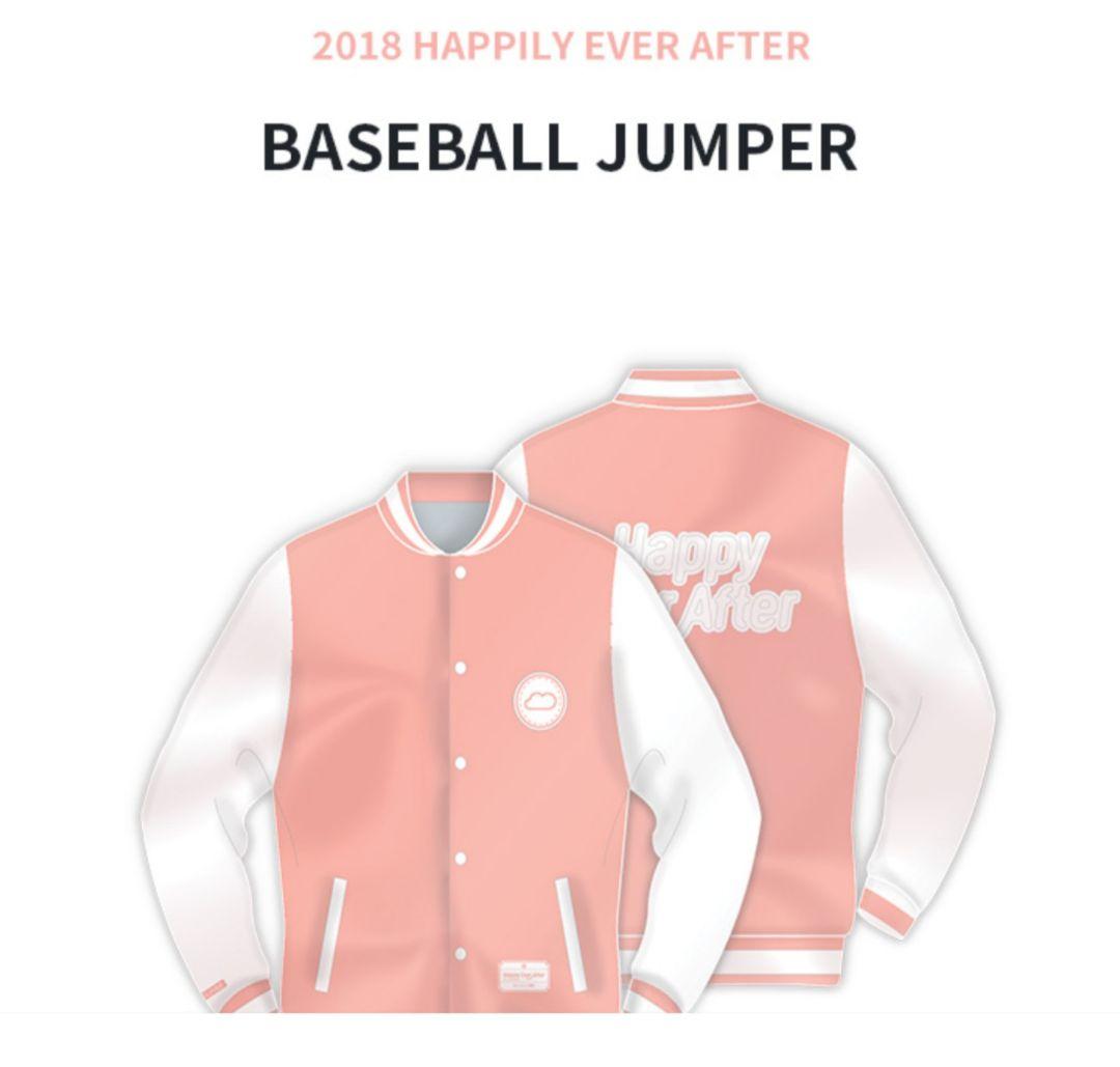 

[USED] BTS Happy Ever After Pink Baseball Jacket