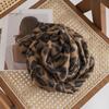 New Leopard Print Women's Scarf High End Soft and Warm  Imitation Cashmere Printed Tassel Scarf Dual Use Shawl