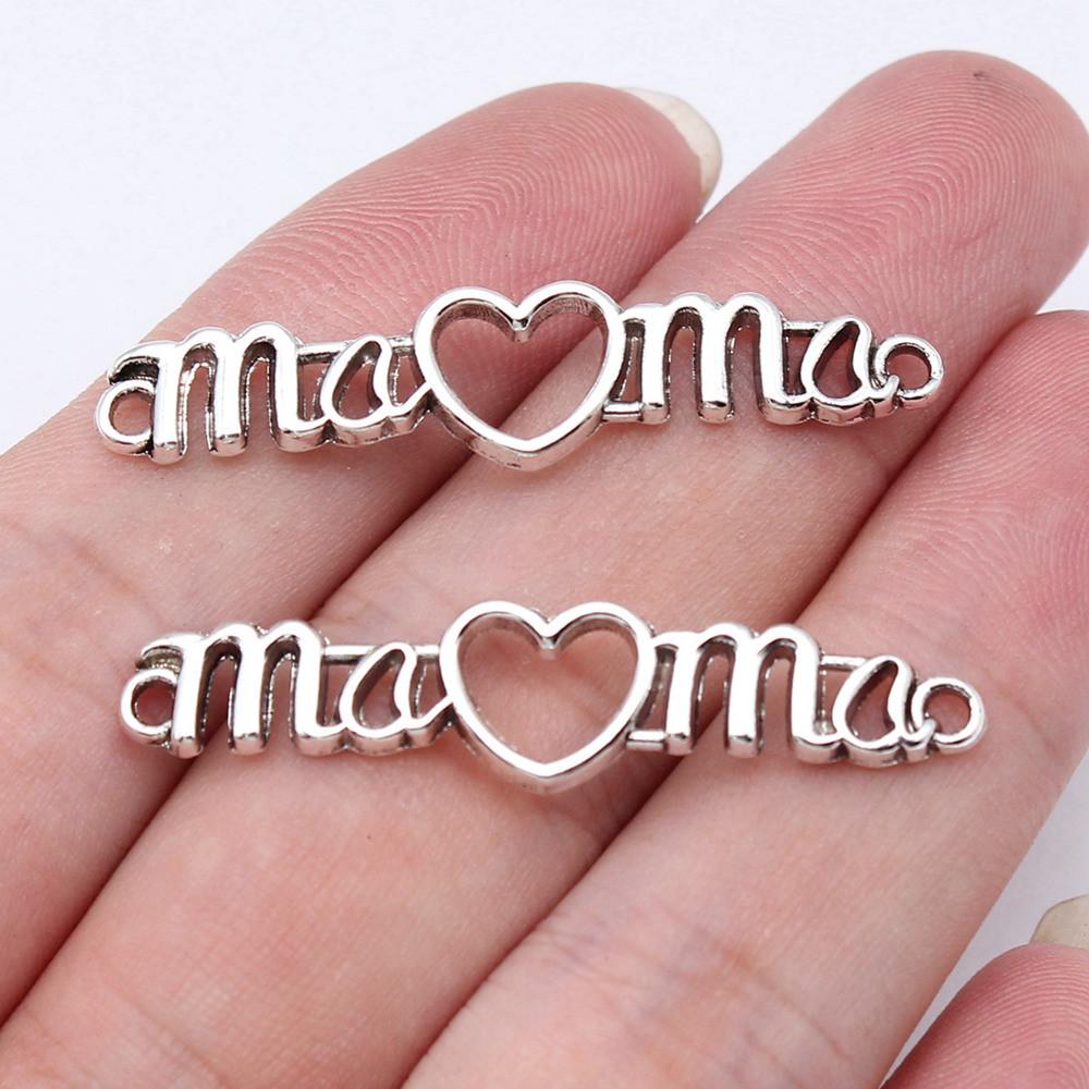 Letter Plate Connectors Alphabet A-Z Antique Bronze Zinc Alloy Jewelry Making Craft Parts DIY Connect Parts