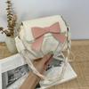 Handbag Bow Shoulder Bag Y2K PU Leather Underarm Bag Fashion Bowknot Crossbody Bag  Travel