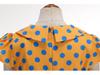 2026 Vintage Polka Dot Big Lapel French Retro Hepburn Dress