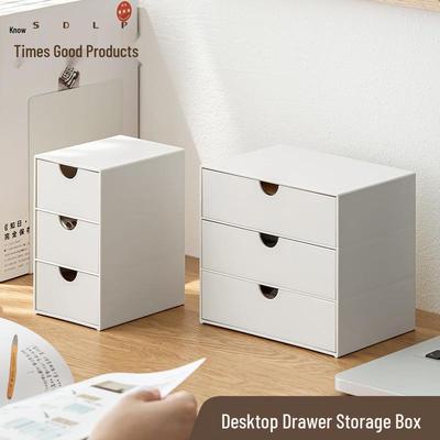 Creative Desktop Drawer Storage Box Organizer - Plastic Cabinet for Office, Home, and Cosmetics.