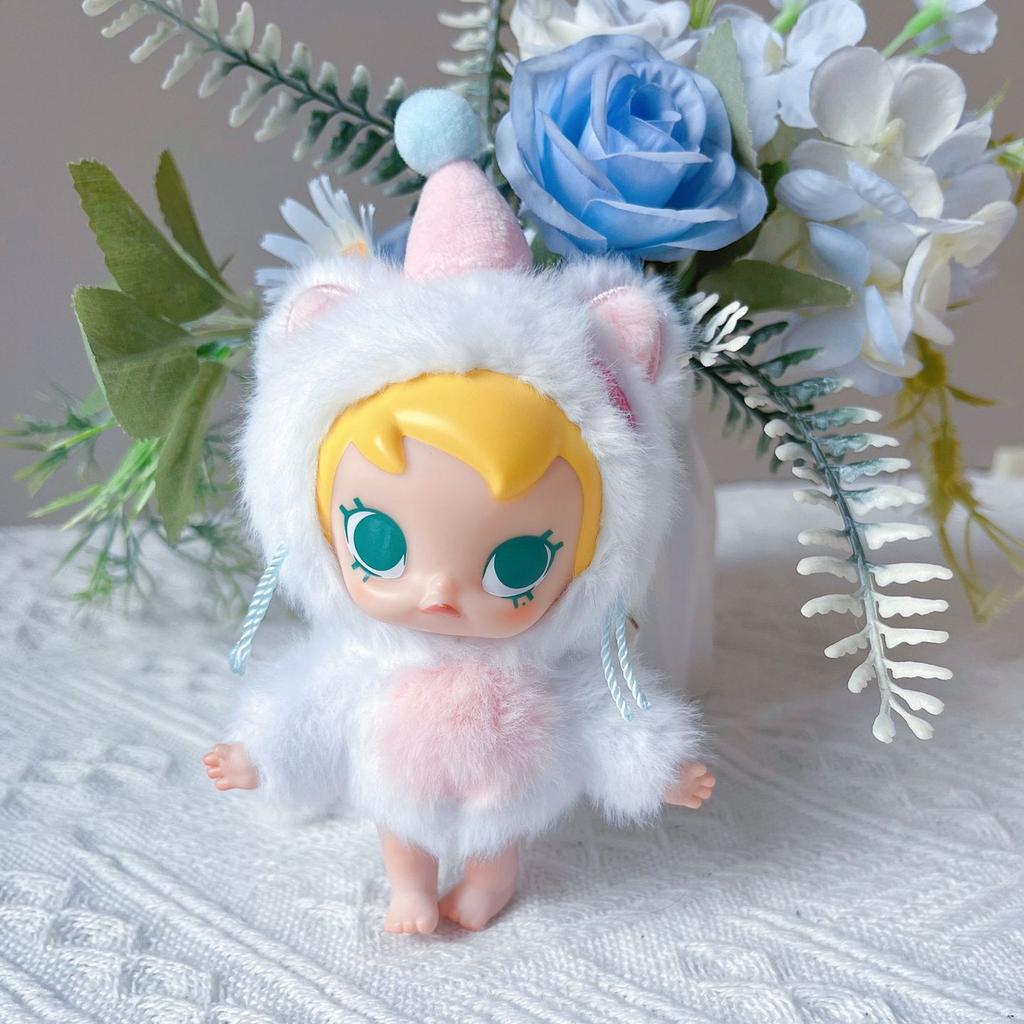 1 Piece Bag Decoration Baby Molly Pocket Friends Series Vinyl Figure Pendant Toys Kawaii Model Plush Keychain Children'S Gift