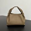 Haute couture first layer cowhide pleated cloud bag niche high-end handbag oblique span shoulder bag women's 2025 new