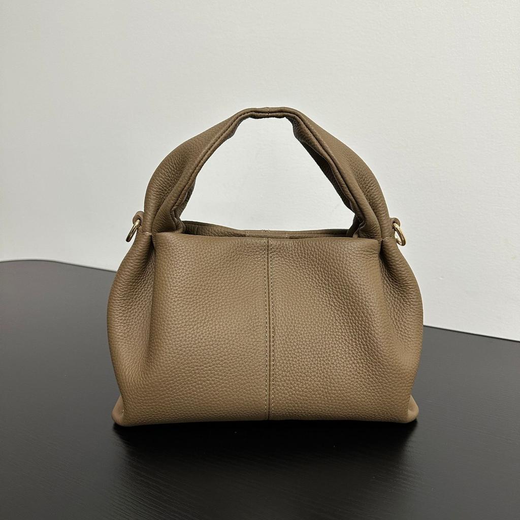 Haute couture first layer cowhide pleated cloud bag niche high-end handbag oblique span shoulder bag women's 2025 new