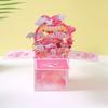 Happy Birthday 3D Pops-up Bouquet Birthday Wedding Greeting Card Fashion Paper Flowers