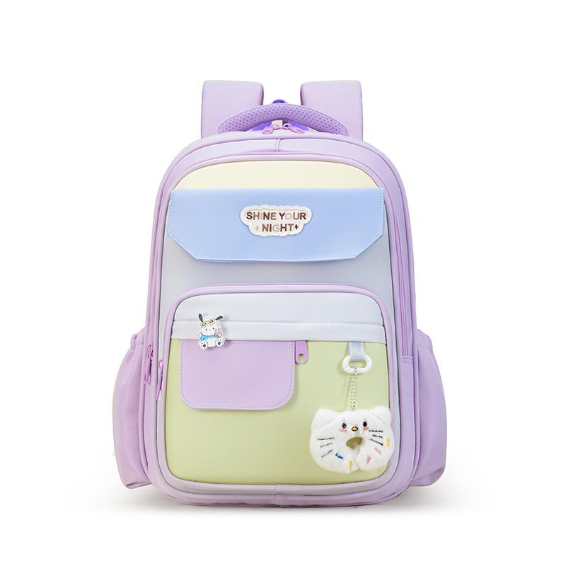 The New Schoolbag Is High-value, Fresh and Sweet, Contrasting Colors, Splicing Backpack Level 1-3, Lightweight Multi-pocket Backpack.