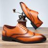 Retro Fashion New Men's Pointed Black Brown Patchwork Casual Oxford Shoes Male Wedding Dress Homecoming Footwear Zapatos Hombre