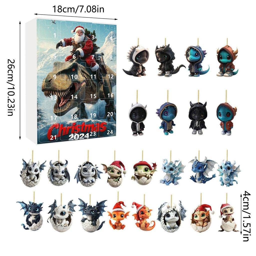 Christmas Countdown Dragon Acrylic Mini Ornament Gift For Holiday Decor
