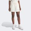 adidas Originals Solid Color Simple High Waist Lace Up Casual Shorts Women Shorts White IS2331