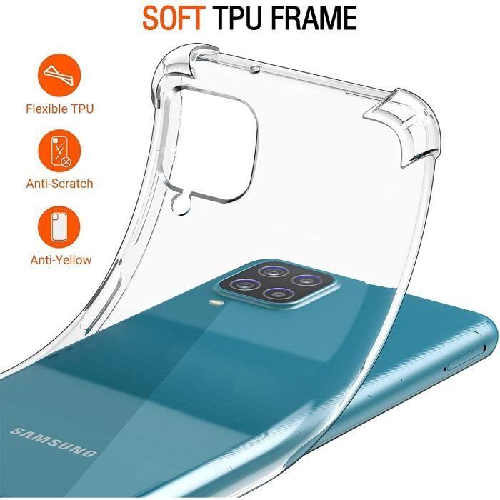 Coque et protection d'écran - Samsung - Galaxy A12 / M12 - Transparent - Gel TPU - Verre trempé