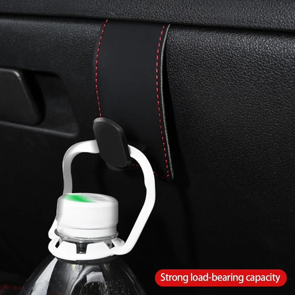 Universal Car Passenger Glove Box Hidden Hooks Purse Bag Suede Leather Hanger Hat Holder Interior Storage Auto Hook Accessories