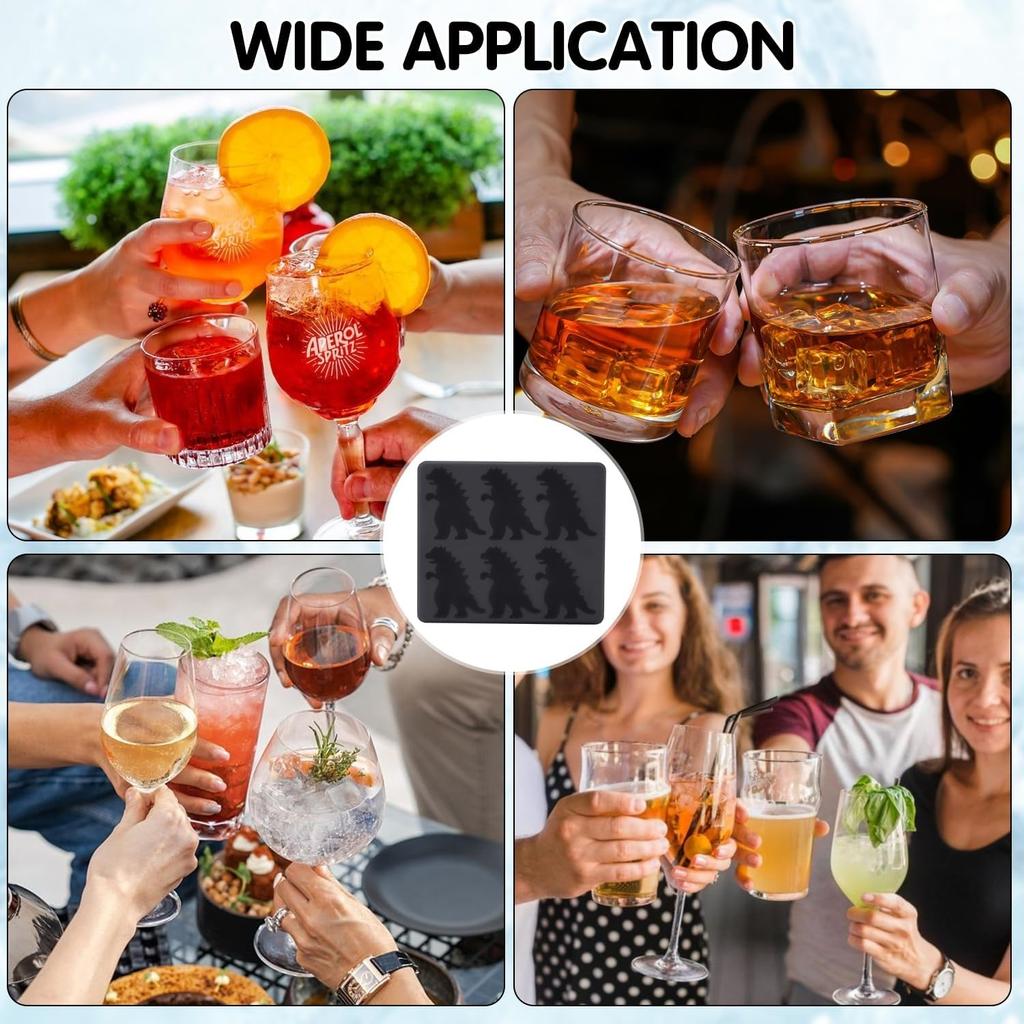 Monster Ice Mold Molds with Homemade Large Silicone Mold Cake Decor Candy Jelly Baking Tool Candle Soap Mould Ice Tray