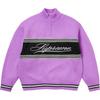 Supreme Script Stripe Half Zip Sweater Purple