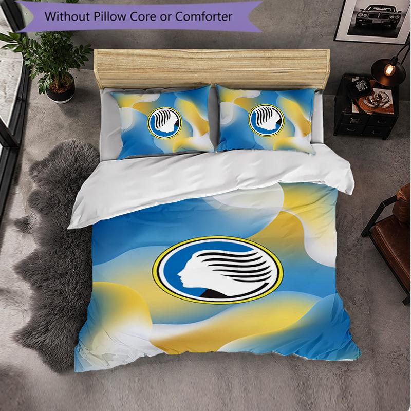 Atalanta FC Themed Bedding 3Pcs Duvet Cover Set Decorative Bed Linen For Teen Room Home Decoration