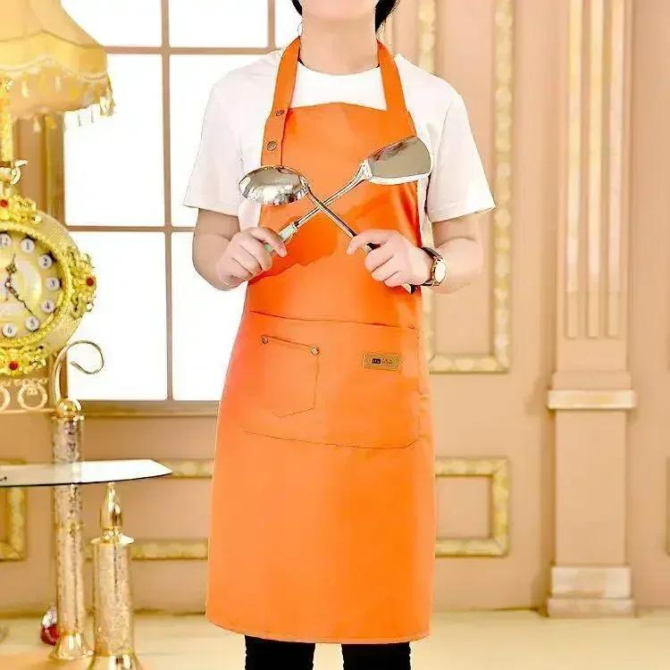 New Chef Waiter Cafe Shop Pure Color Cooking Apron for Woman Men BBQ Hairdresser Aprons Bibs Kitchen Accessory