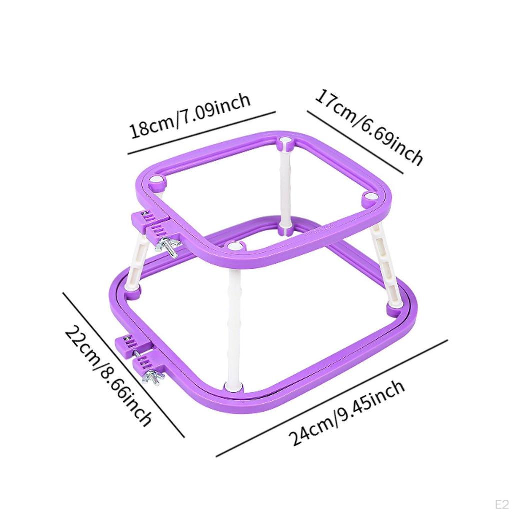 2-layer Embroidery Frame Cross Stitch Hoop Tool Rack for Needle Work