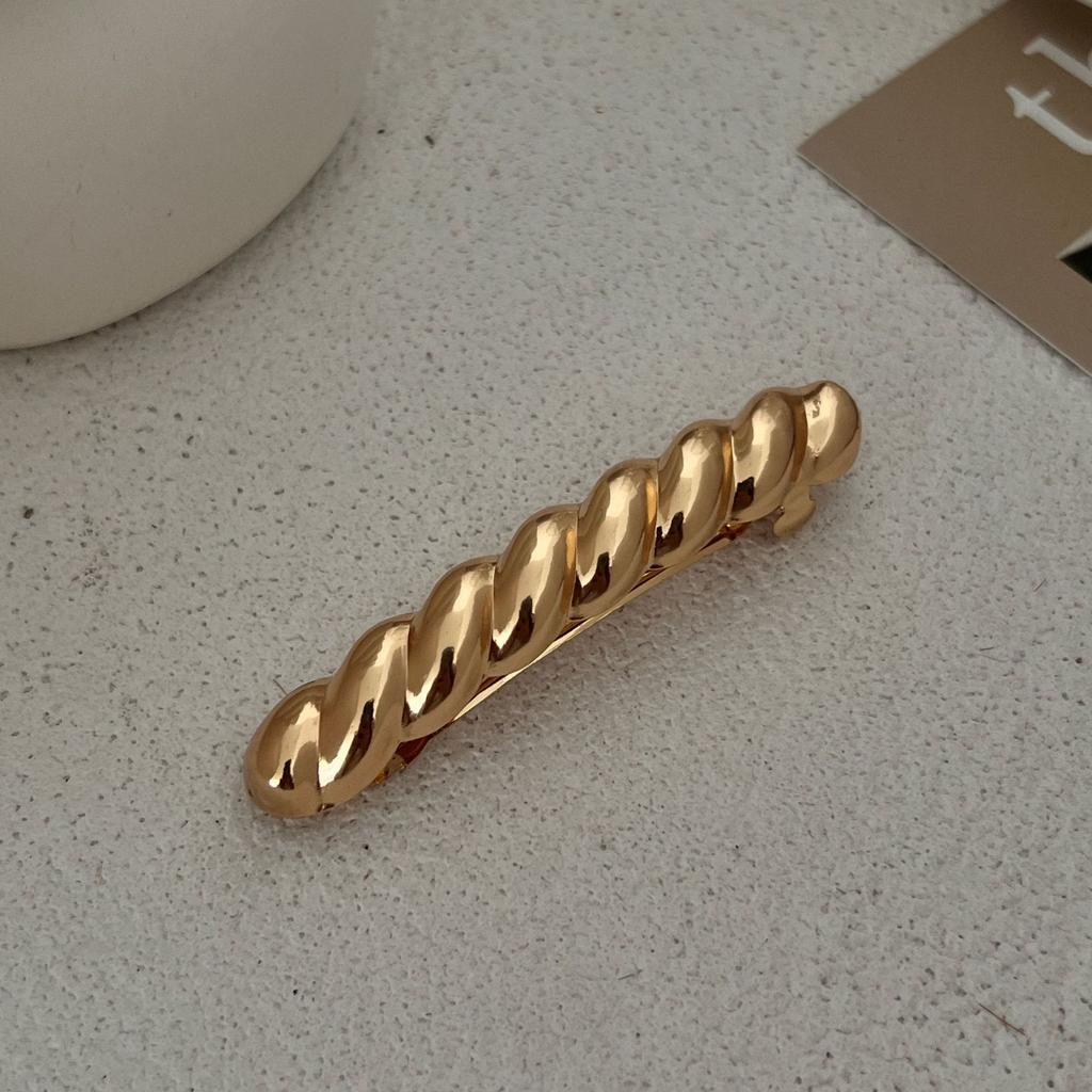 Simple alloy hair accessories hairpin spring clip women 2025 new Internet celebrity high-end word ponytail clip