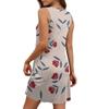Women's Summer Casual Square Neck Floral Print Dress Sleeveless Dress With Pockets