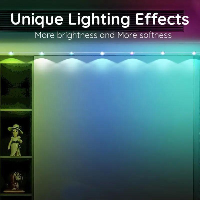 Permanent Outdoor Lighting Lights RGB Smart Eaves Light Bluetooth Remote APP Control Music Sync Timer Waterproof Holiday Decor