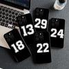 Number Football Basketball Sport No 24 5 10 23 Phone Case for Apple iPhone 12 13 Pro Max Mini ProMax X XR Air XS 12Pro 13Pro