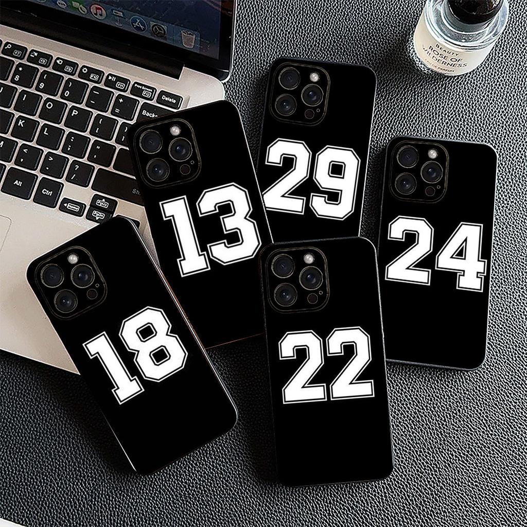 Number Football Basketball Sport No 24 5 10 23 Phone Case for Apple iPhone 12 13 Pro Max Mini ProMax X XR Air XS 12Pro 13Pro