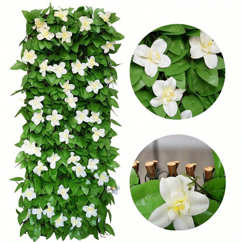 1pc Expandable Fence Privacy Screen For Balcony Patio Outdoor, Artificial Privacy Screen Decor, Faux Ivy Fencing Panel For Outdoor Wall