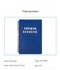 English Daily Fitness Plan & Exercise Check-in A5 Coil Notebook