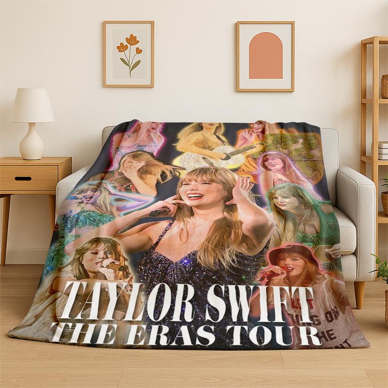 

Singer T-Taylor Singer Music Flannel Blanket Soft Warm Throw Blanket for Bedroom Living Room Bed Travel Camping Picnic Gift 75x90cm