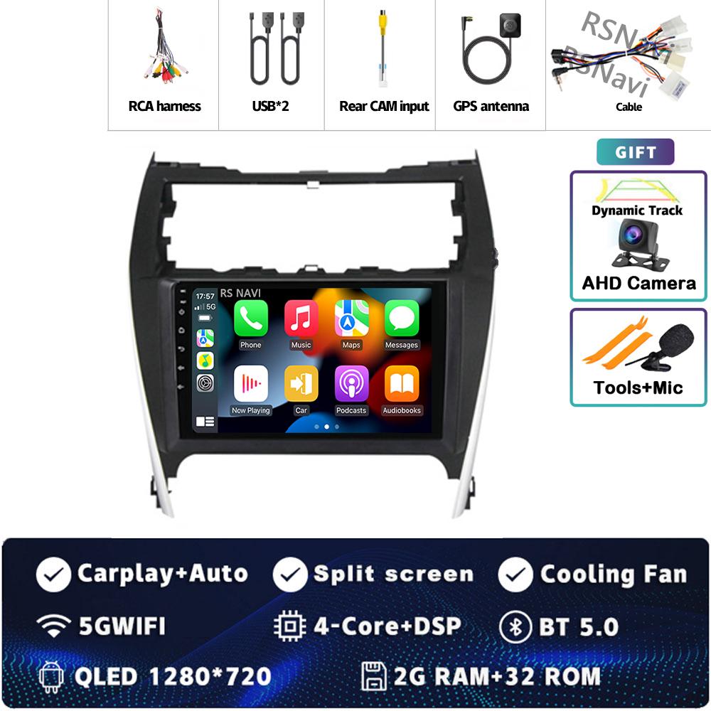 

Android 14 Carplay автомобильное радио для Toyota Camry 7 XV 50 55 2012-2017 мультимедийный видеоплеер навигация GPS стерео 2Din WIFI+4G BT