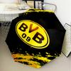 1Pz Ombrello Pieghevole Stampato Borussia Dortmund, Ombrello Automatico 8 Stecche per Viaggio, Campeggio, Regali per Fan, Regali di Natale