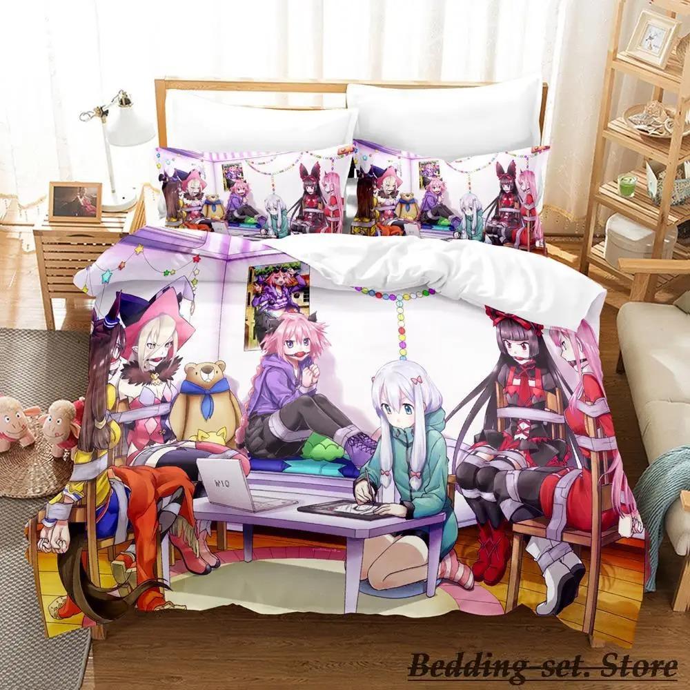 Sagiri Izumi Anime Bedding Set Single Twin Full Queen King Size Duvet Cover for Adult Kid Bedroom Decor