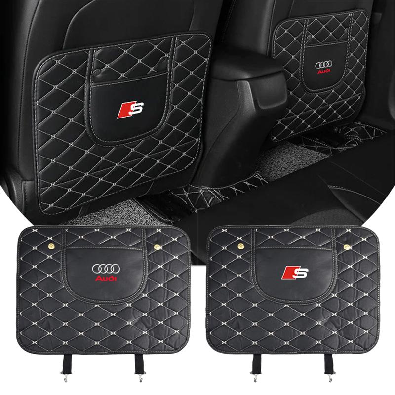 Car Seat Back Storage Protective Pad Prevent Kick Mat for Audi C5 C6 C7 A4 B6 B8 B7 A6 A3 A5 Q3 Q5 Q7 8P S3 S5 S1 S4 S2 RS3 RS4 RS5 RS6 RS8