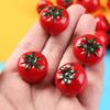STOBAZA Mini Artificial Tomato Replica, Fake Vegetable, Miniature Tomato Figurine, Resin Miniature Fruit Model, Tabletop Decoration, Food Sample