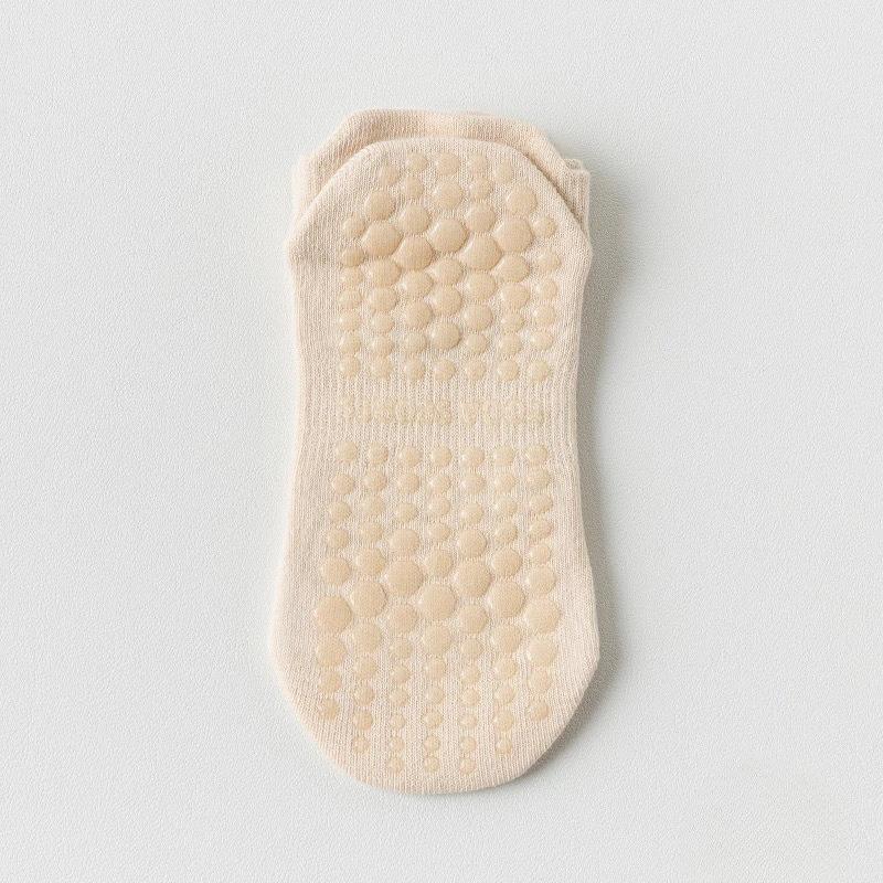 Șosete de Yoga de Vară, Șosete Scurte din Bumbac în Culori Solide, Șosete Antiderapante din Silicon pentru Podea Interioară Pilates Fitness Antiderapante din Silicon