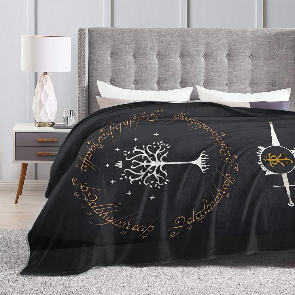 L-Lords Of The R-Rings Retro Movie Blanket Travel Flannel Bedding Throws For Couch Chair Sofa Bed Soft Warm Bedspread Gift Idea