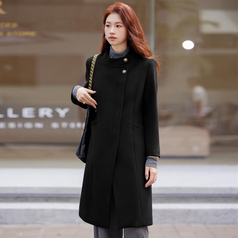 Women's Mid-length Wool Blend Professional Winter Coat