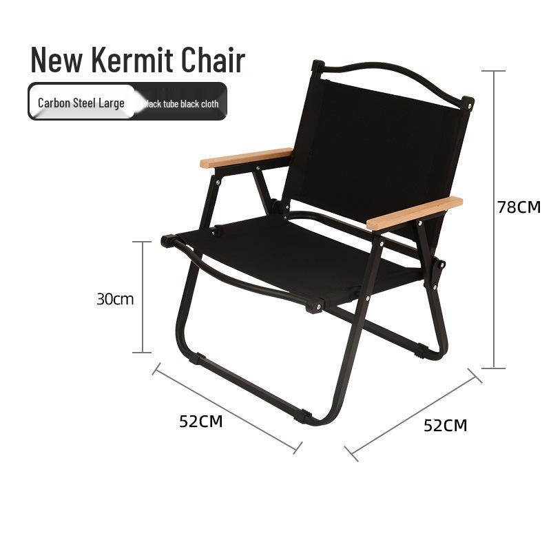 1.5m X-Type Folding Outdoor Table & Chair Set for Picnic, Camping, BBQ - Carbon Steel