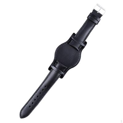 Leather Watch Band for Men Bracelet Wristwatch Strap with Pin Buckle