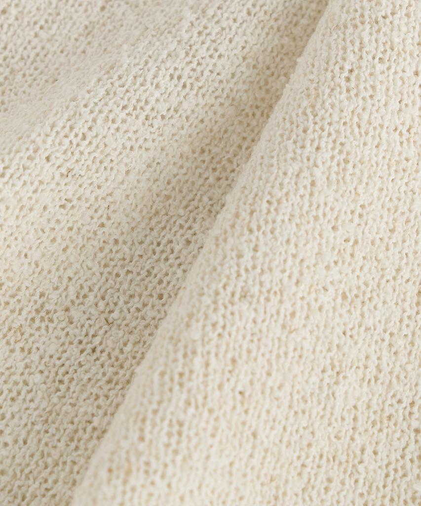 JBYRARA V-Boucle Short Sleeve Knit_Beige